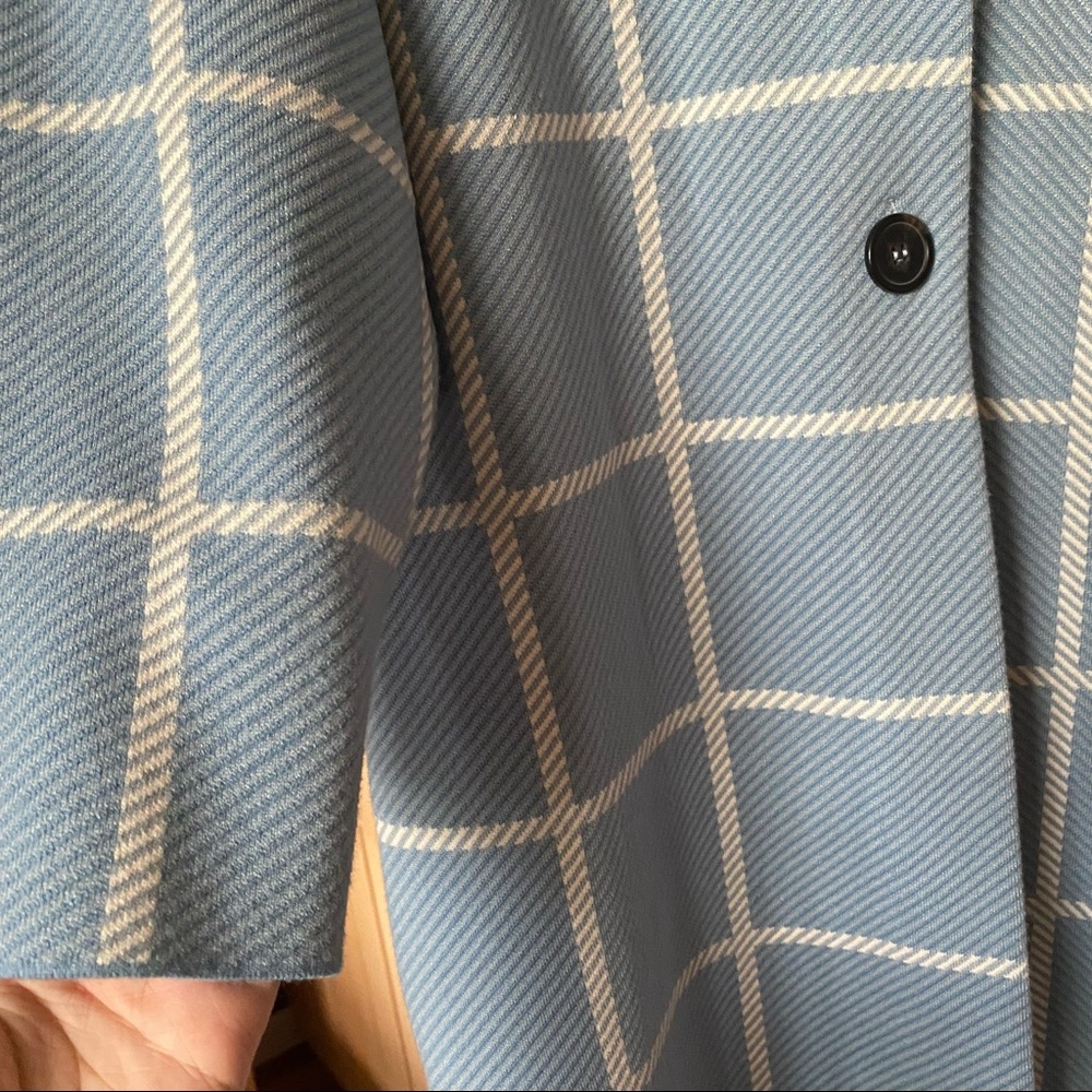 NEW Zara sky blue check coat blogger style - Picture 6 of 9
